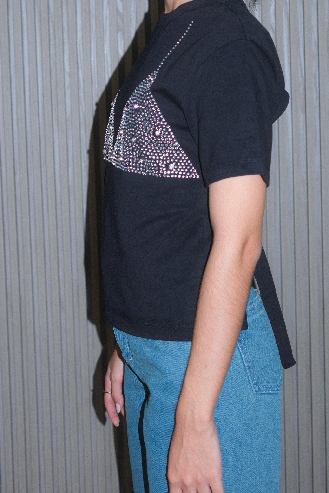 Glimmer Backless Tee (Black)