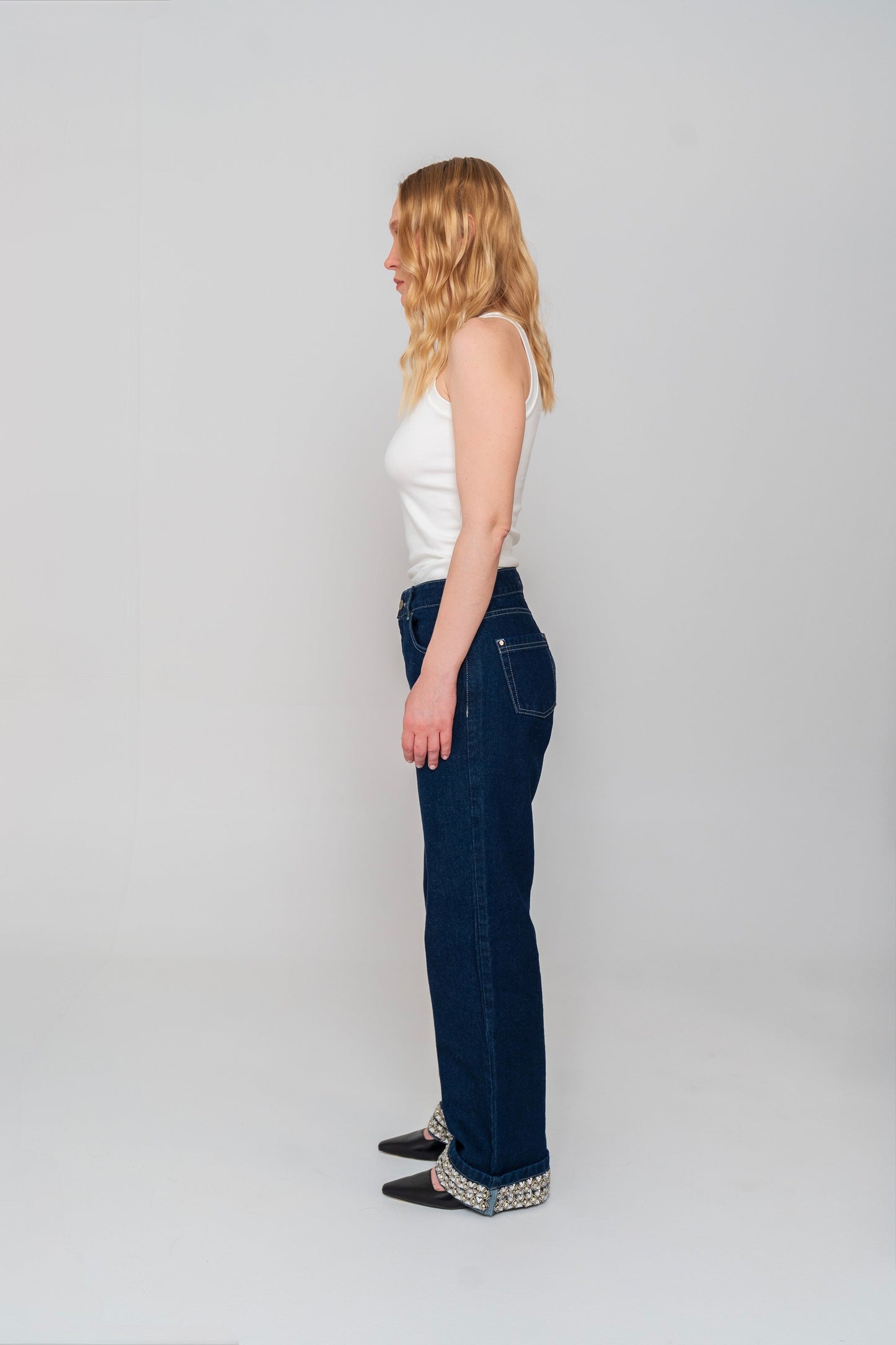 Crystal Embroidered Jeans