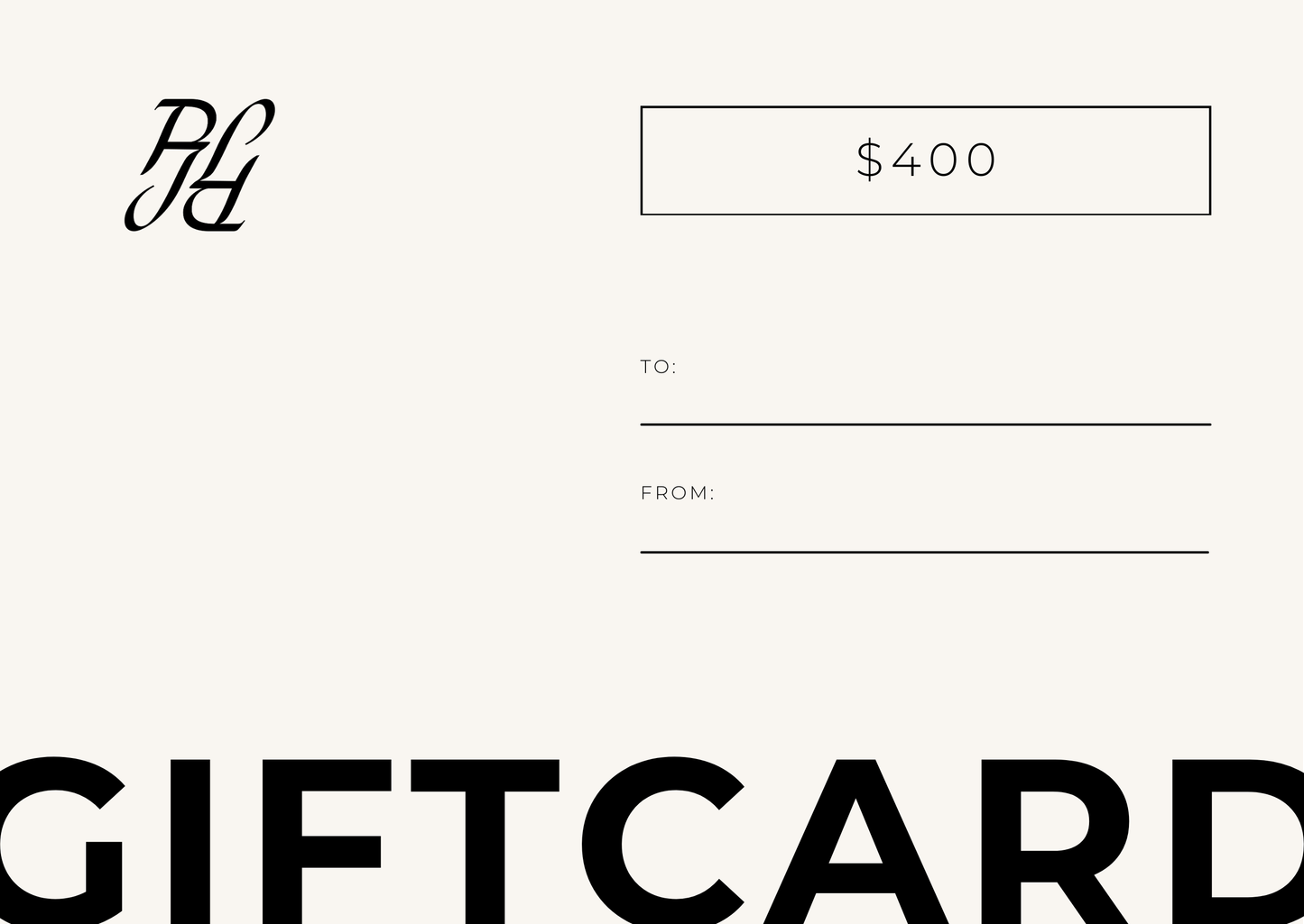 Gift Card Paula Jassir