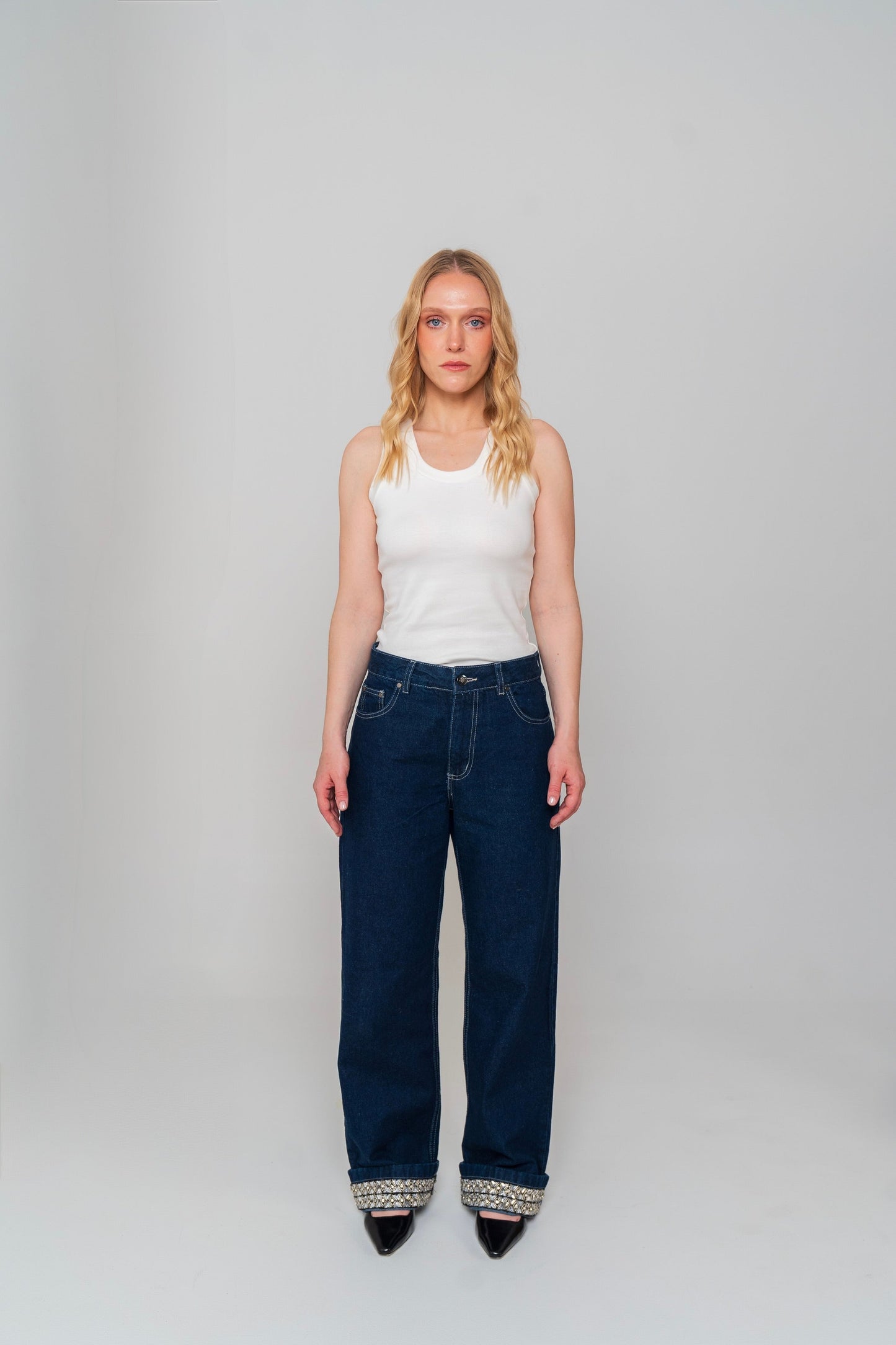 Crystal Embroidered Jeans
