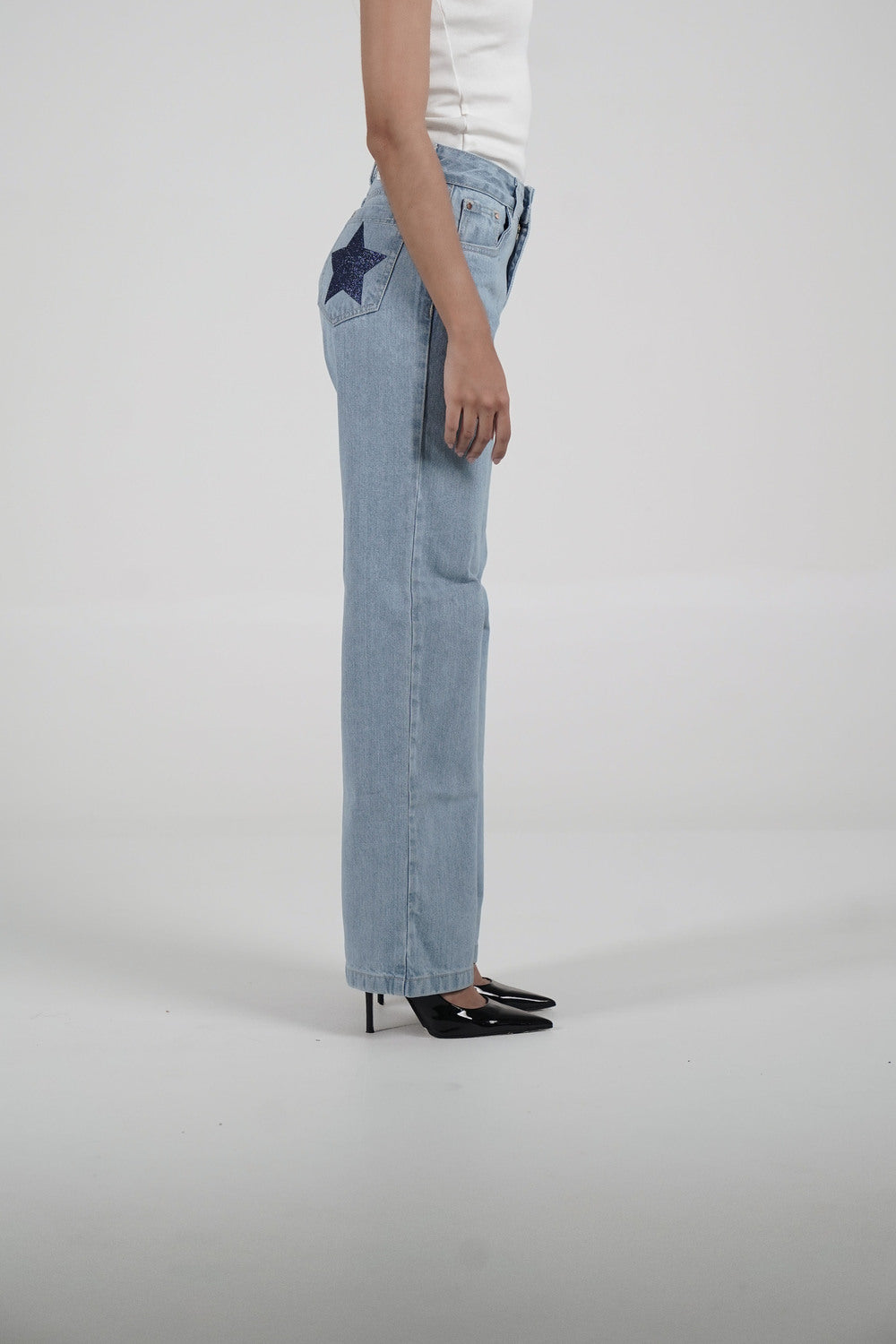 Double Star sky Jeans (blue stars)