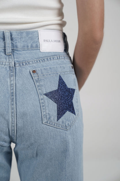 Double Star sky Jeans (blue stars)