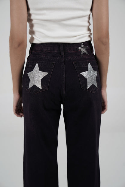 Double Star Burgundy Jeans
