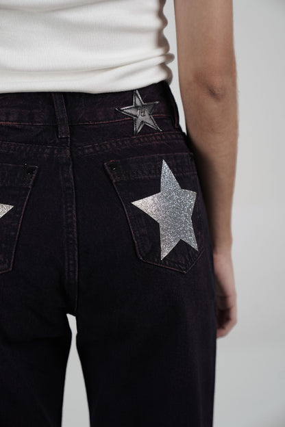 Double Star Burgundy Jeans