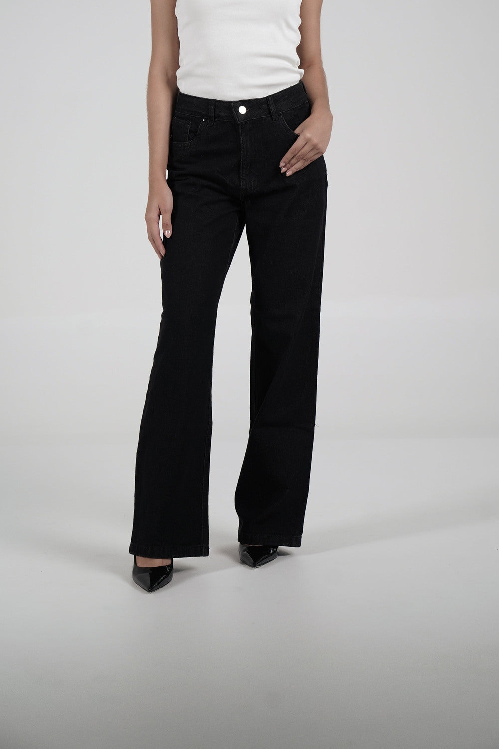 Black Vintage Chunky Jeans