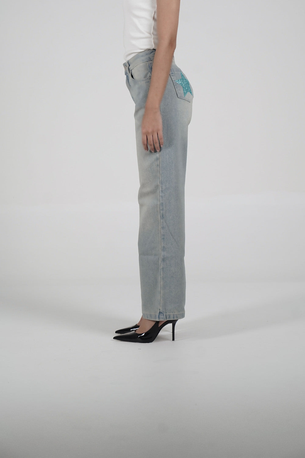 Double Star Washed Jeans