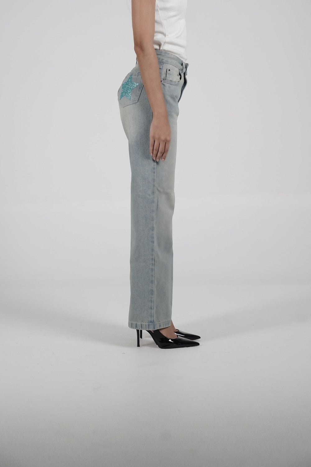 Double Star Washed Jeans