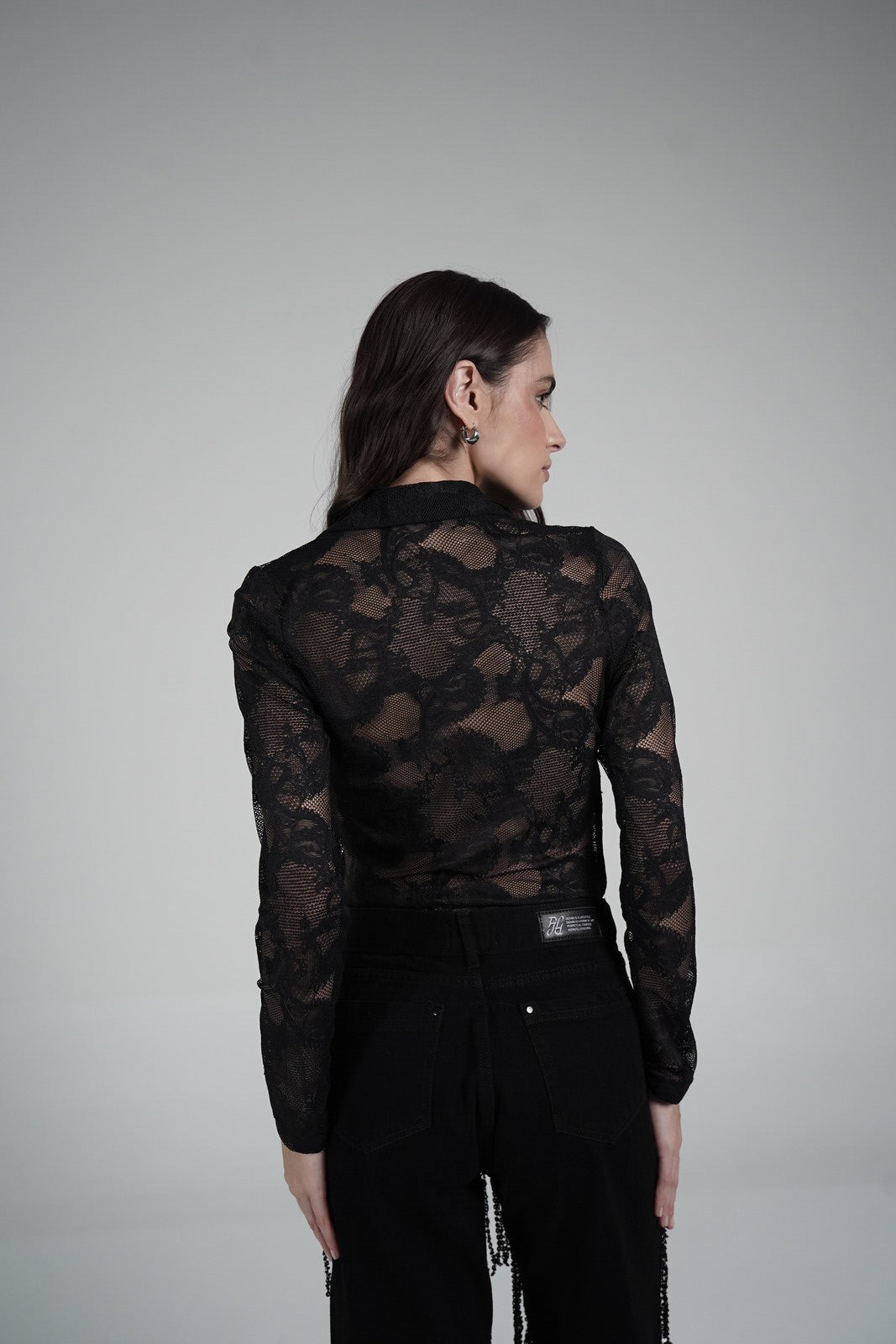 Lace Blouse (Black)