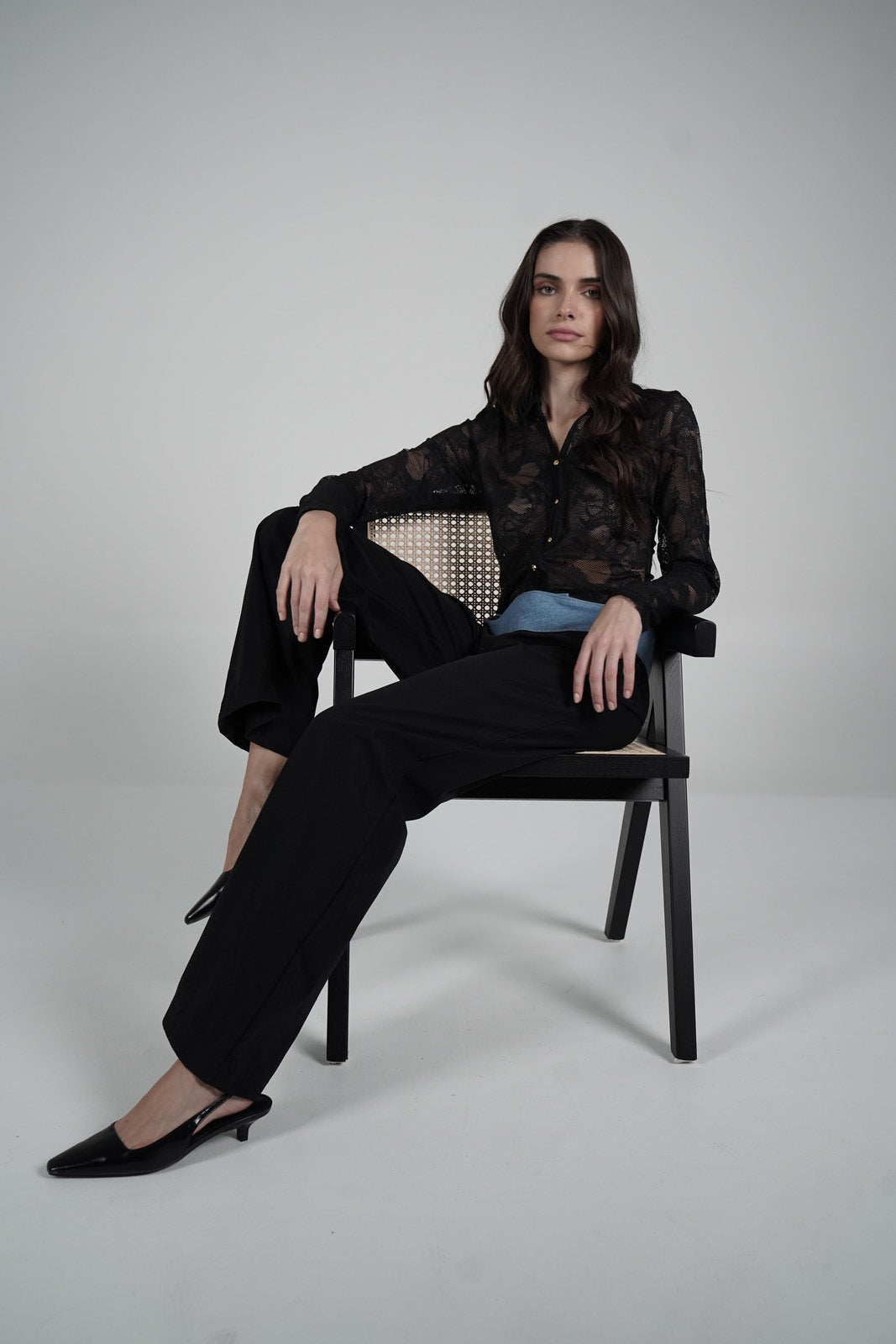 Lace Blouse (Black)