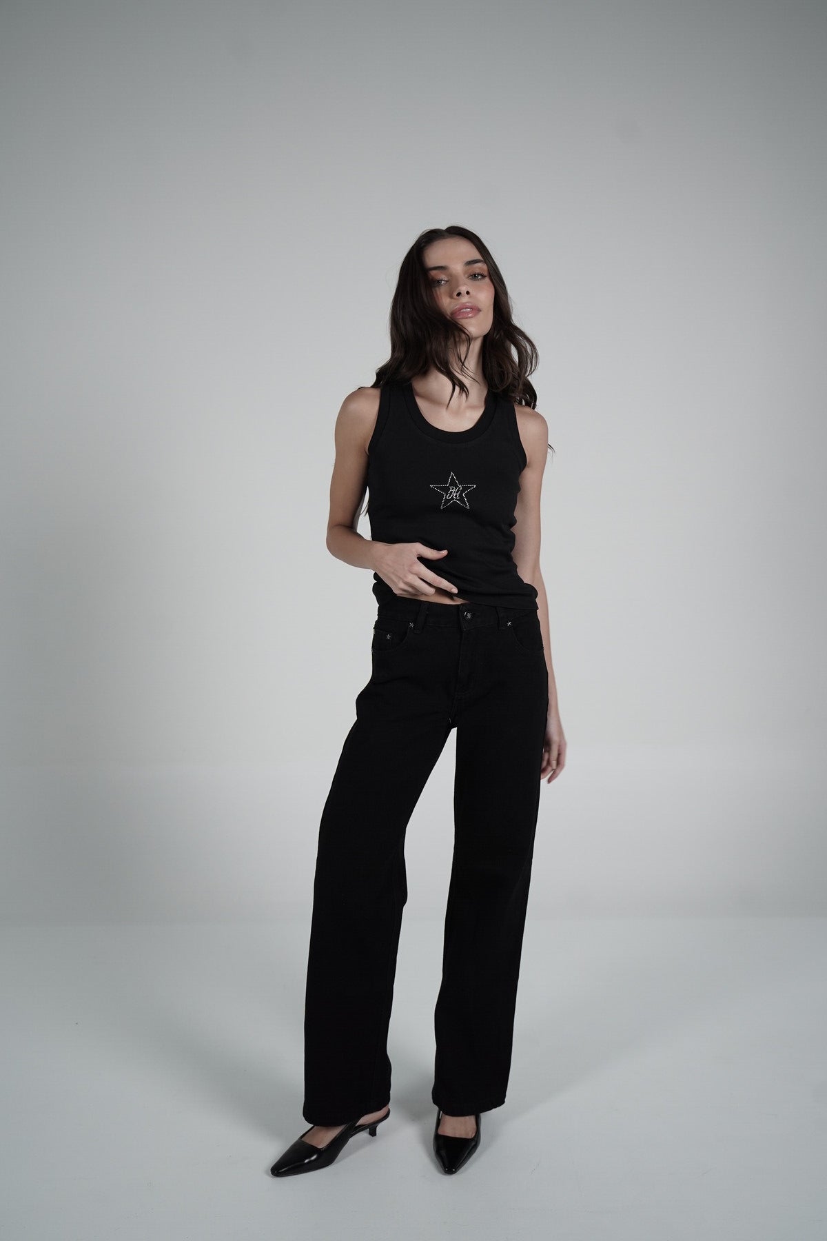 Double Star Black Jeans
