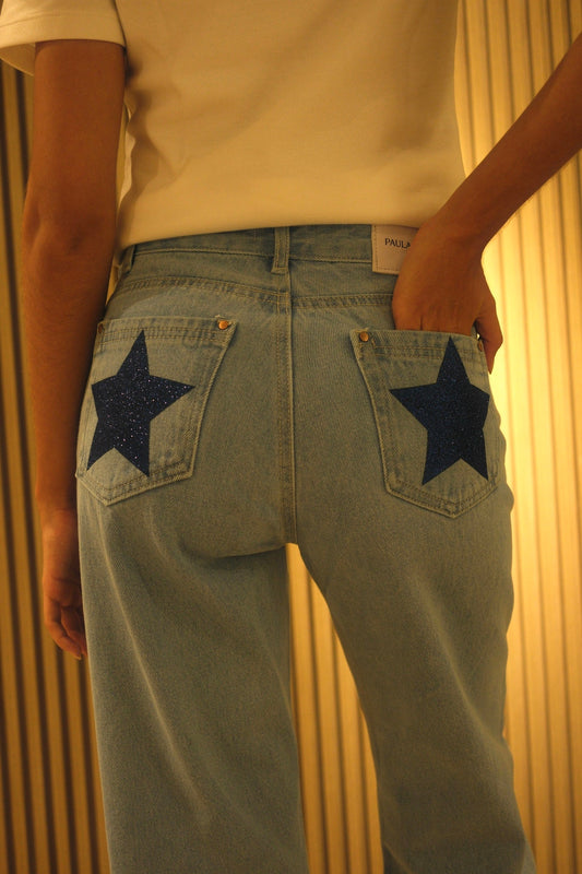 Double Star sky Jeans (blue stars)