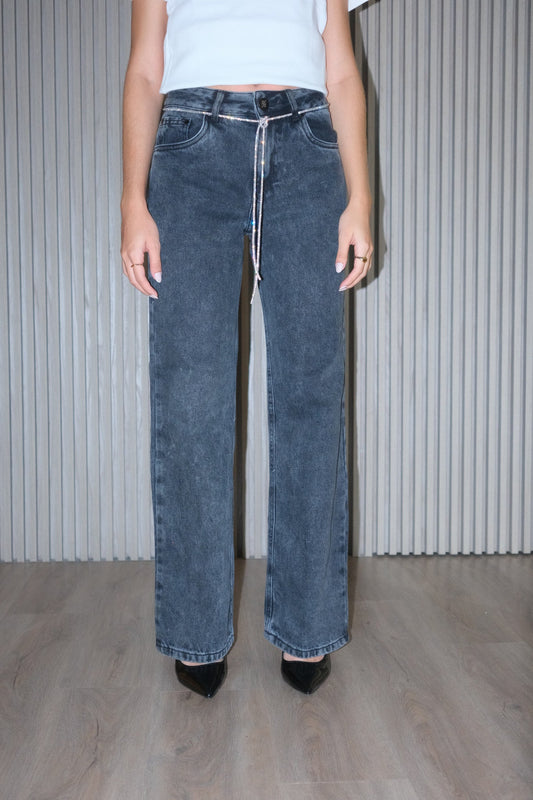 Gray Jeans  Sparkling Belt