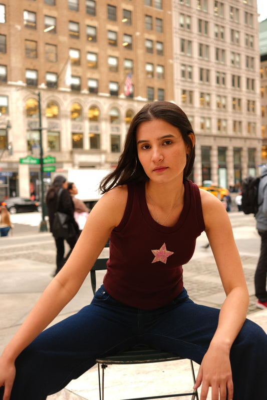 Leather Star Tank Top