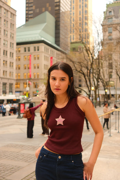 Leather Star Tank Top