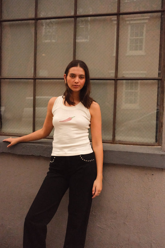 White Chilli Tank Top