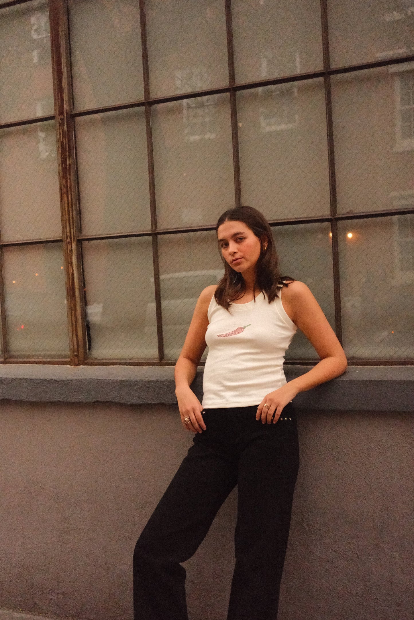 White Chilli Tank Top