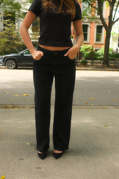 Black Vintage Chunky Jeans