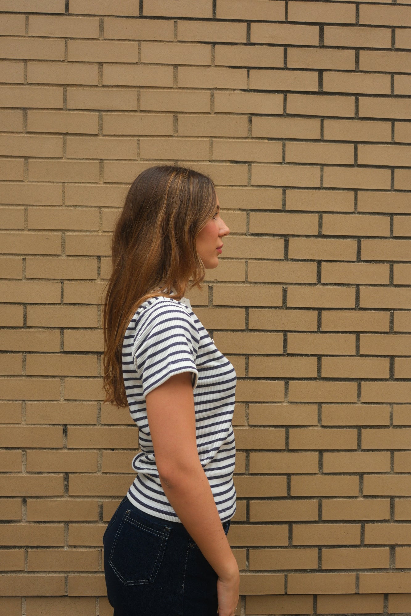 Striped Gem Tee (Blue)