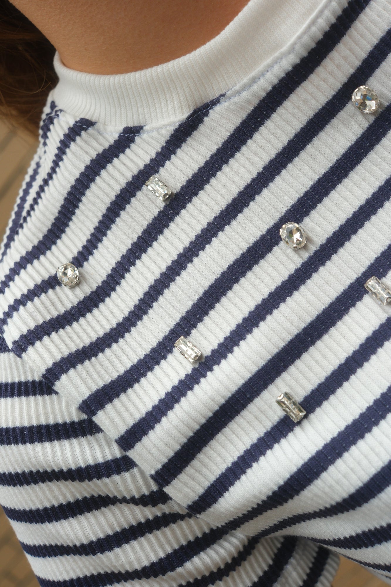 Striped Gem Tee (Blue)