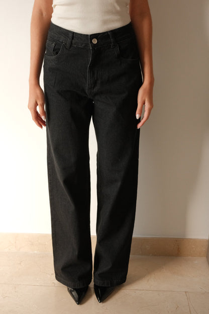 Black Vintage Chunky Jeans