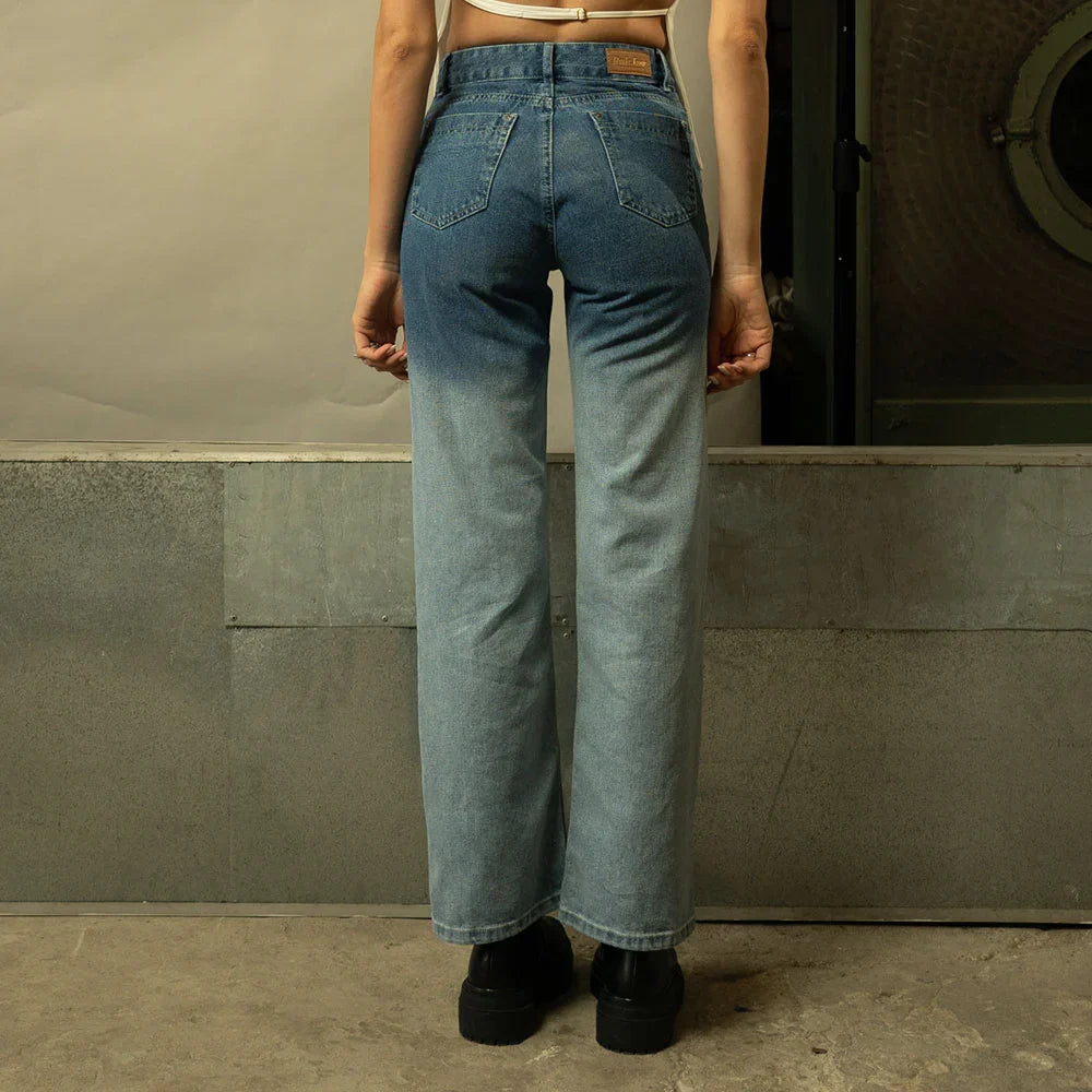 Criss-cross Jeans Ombré