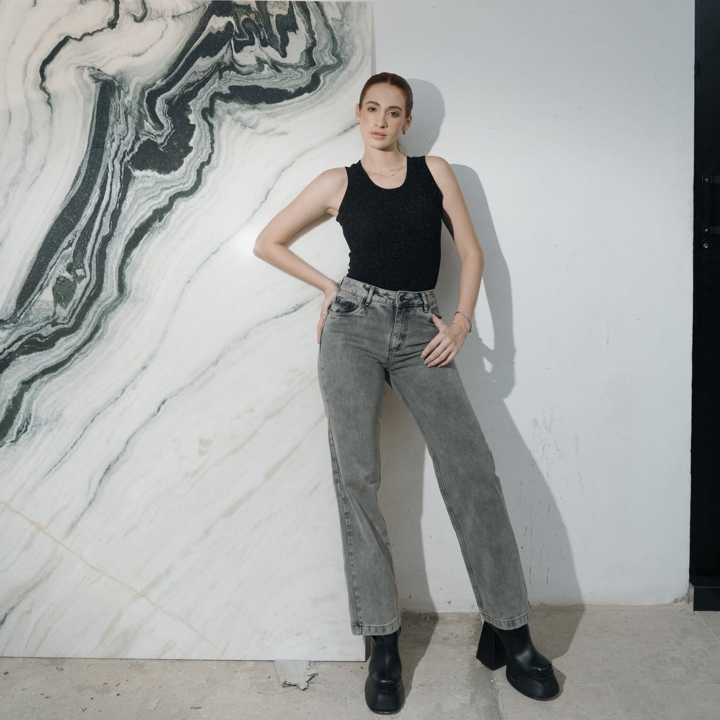Gray Washed Jeans